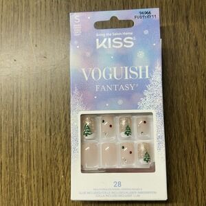 KISS Voguish Fantasy Holiday, Press on Nails, I'll be Home, Beige, Short Squoval